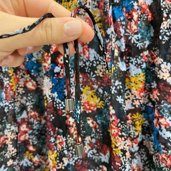 Ella Moss Wildflower Peasant Blouse Smocked Floral - Picture 9 of 12